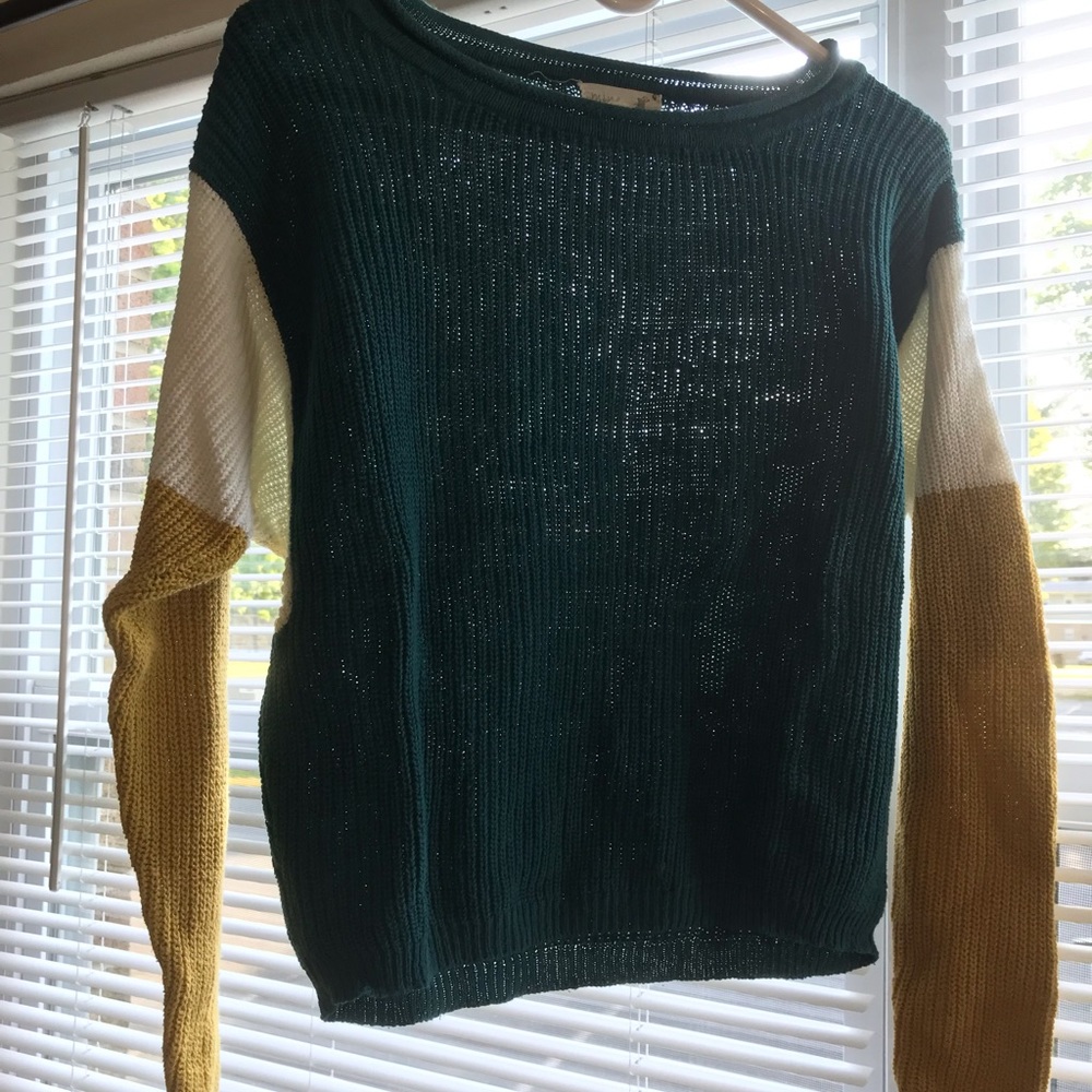 “Mine” Colorblock Cropped Sweater